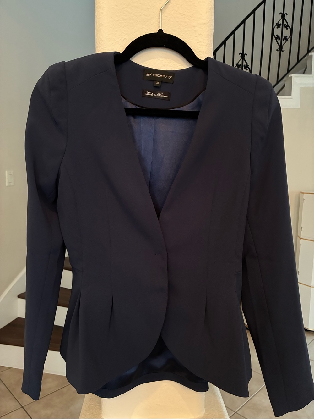 Shape FX Navy Tailored Women's Blazer
